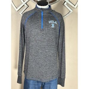 Women's Size L Colosseum Black UCLA Bruins Bikram Lightweight Quarter-Zip Long
